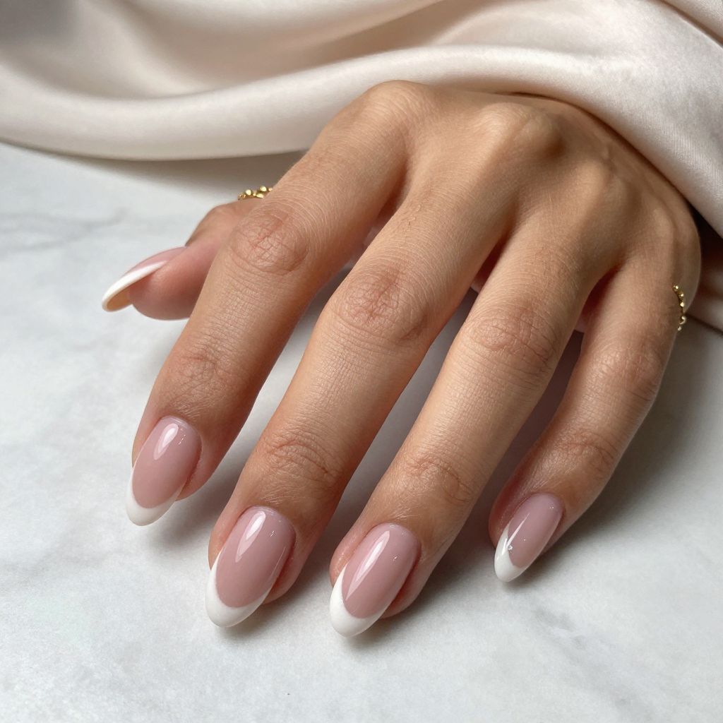 Pink and White Swirl Tips
