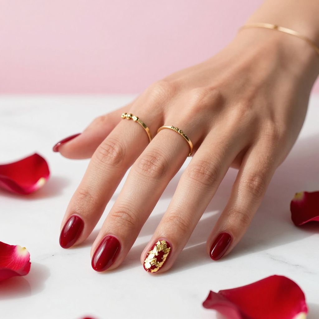 Classic Red with Gold Foil Accents