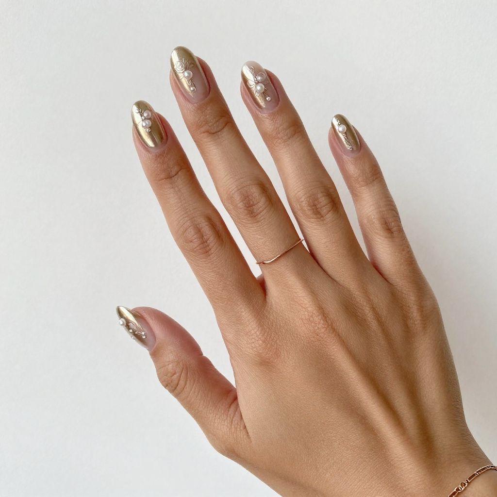 Champagne Gold with Rose Decals