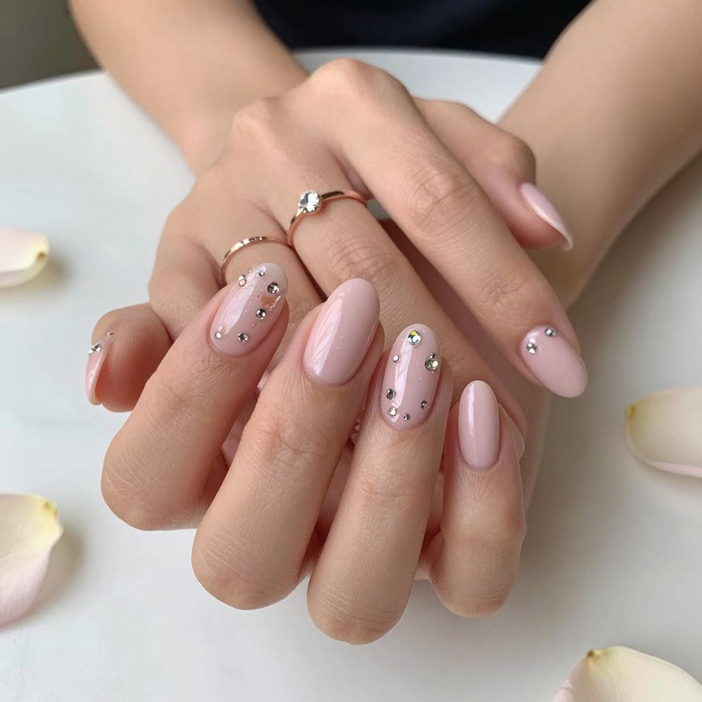 Blush Pink with Swarovski Crystals
