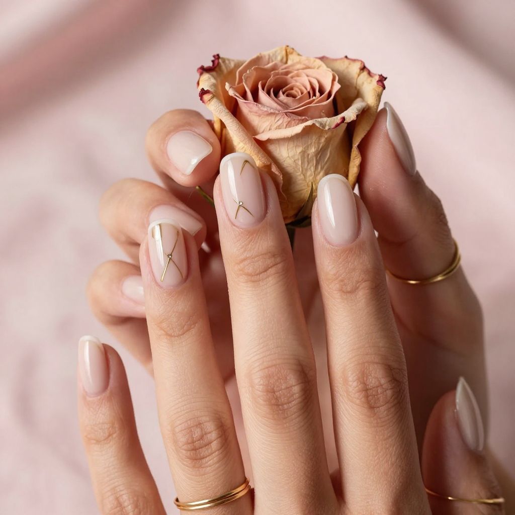 Crystal cupid arrow Valentine nails