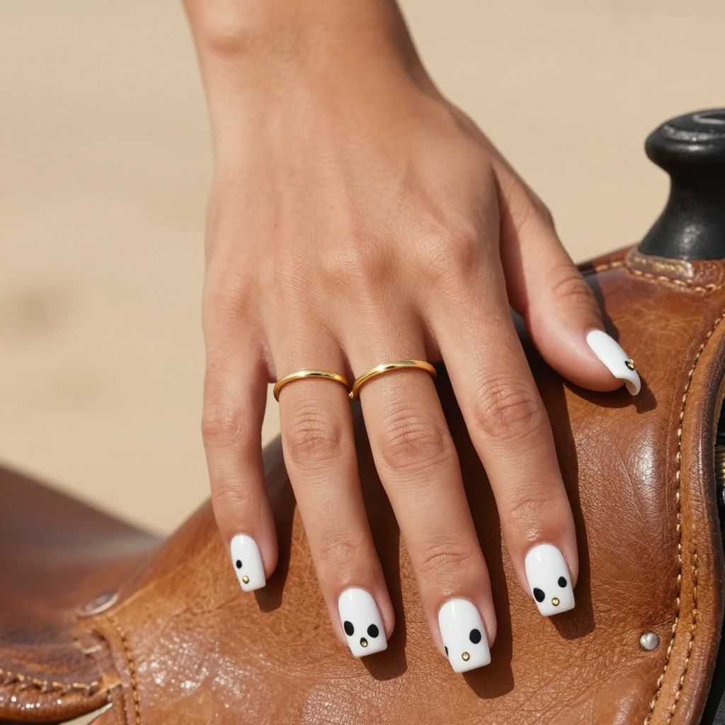 Classic cowprint western nail tips