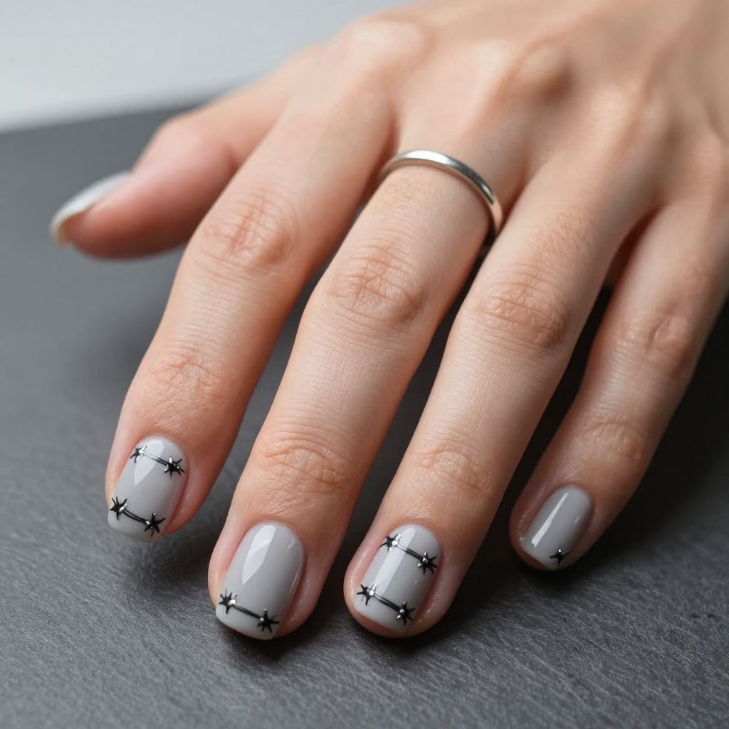 Barbed wire western nail design