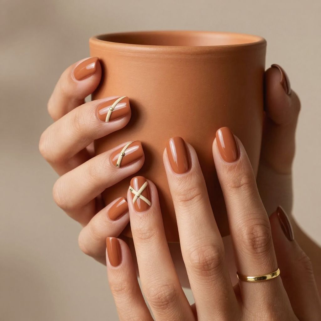 Lasso loop line western nail design
