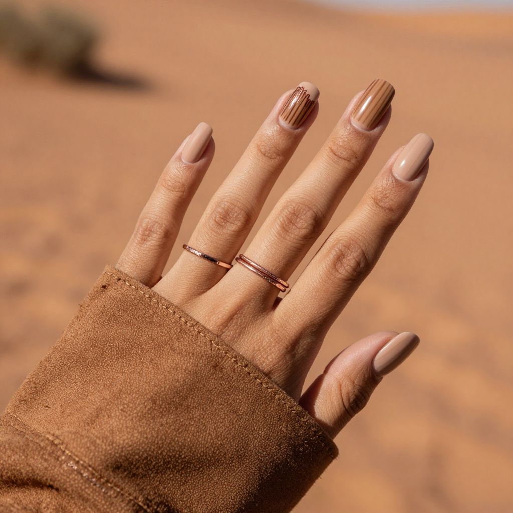 Fringe inspired western nail striping