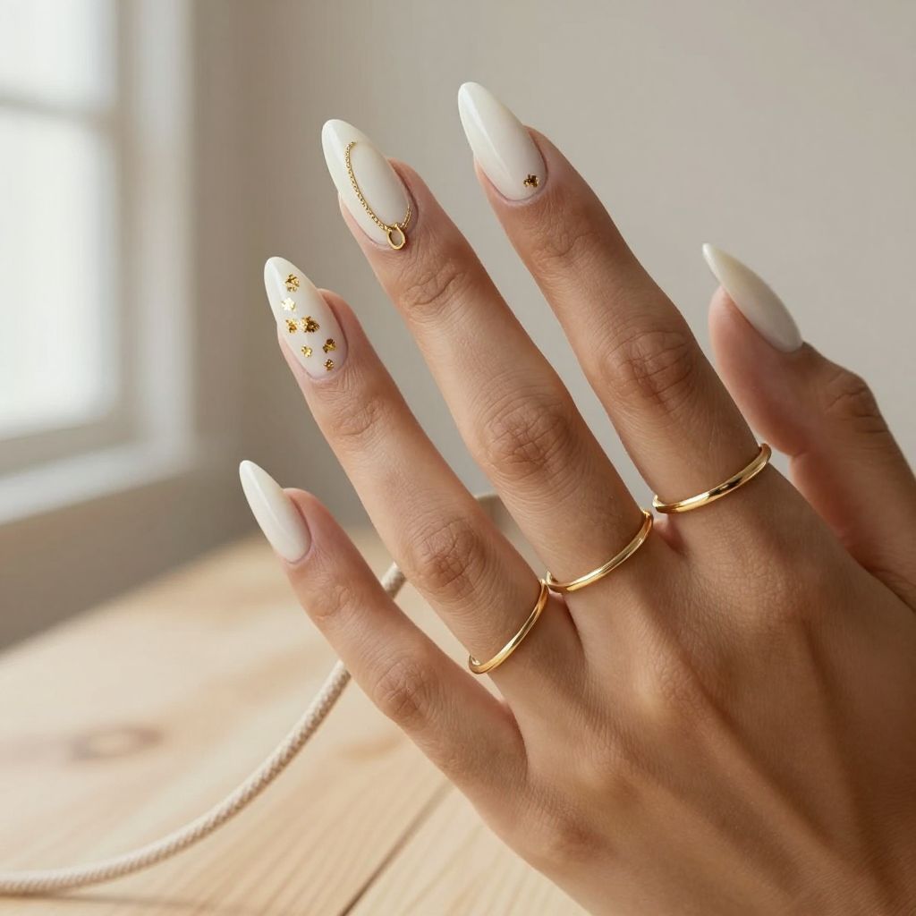 Lariat chain charm western nails