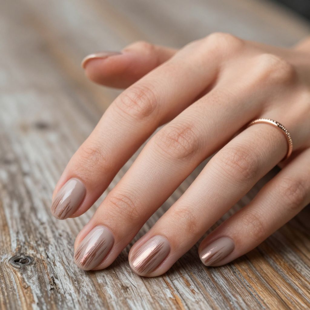 Rustic wood grain western nail art