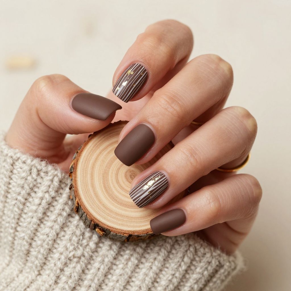 Rustic wood grain western nails