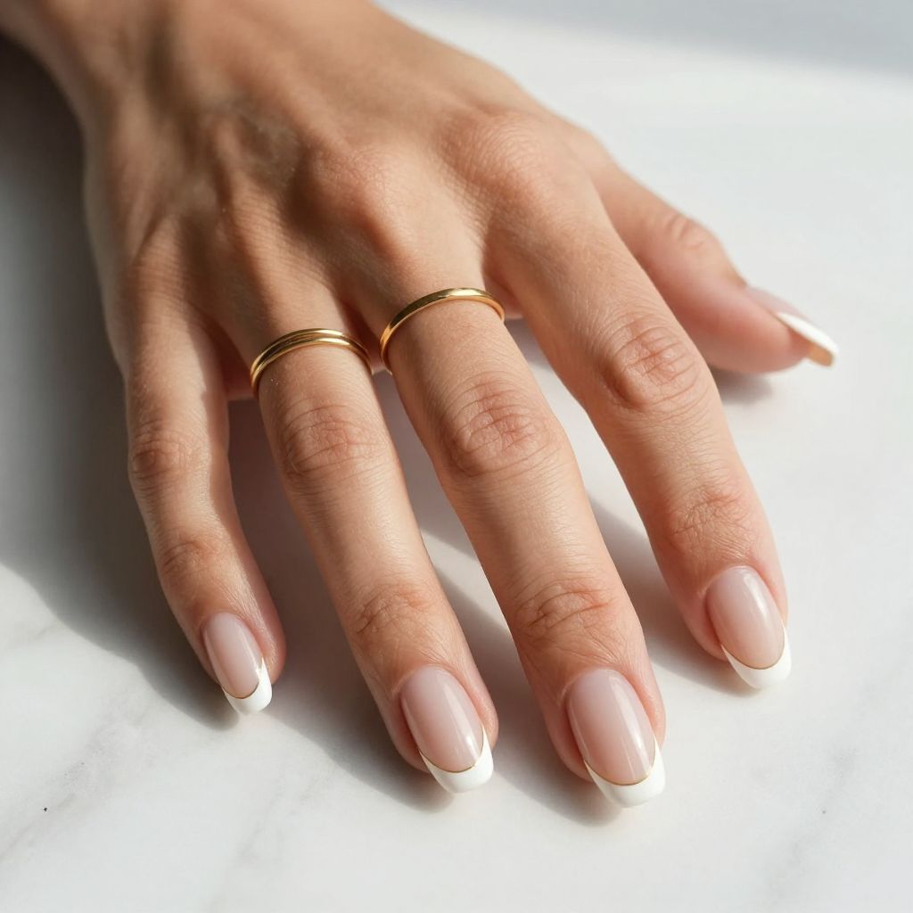 White And Gold Nail Ideas 1