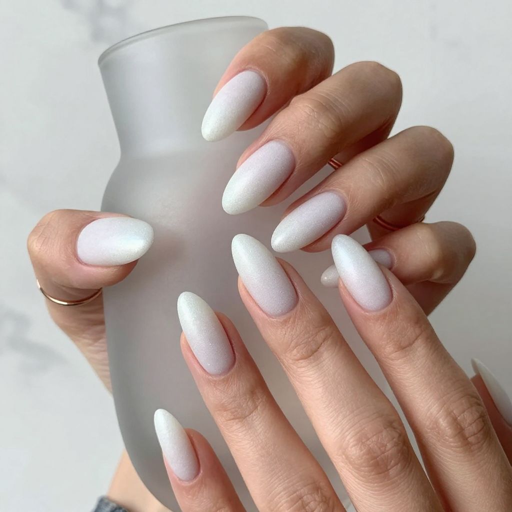 Frosted White French Tips