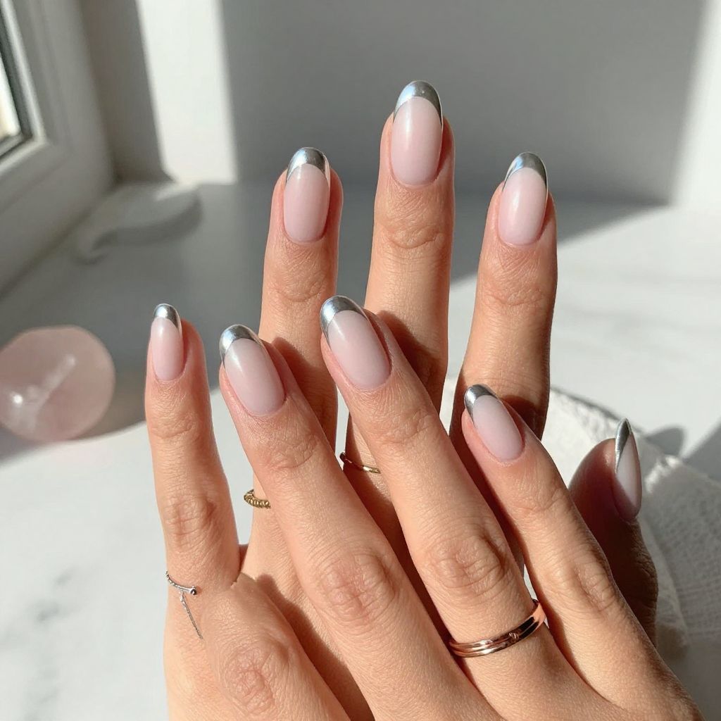 Chrome White French Tips