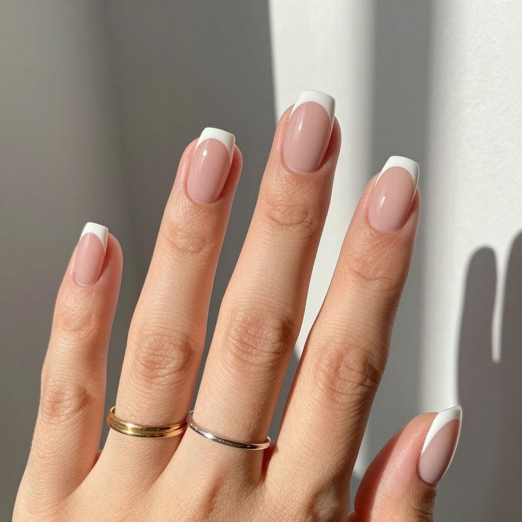 Double White French Tips
