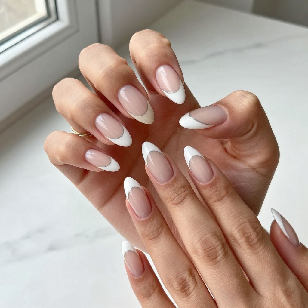 White French Swirl Nails