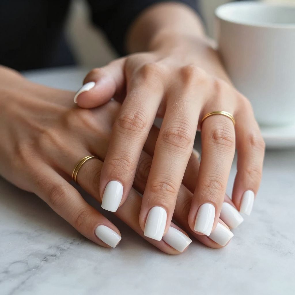 Classic Crisp White Manicure