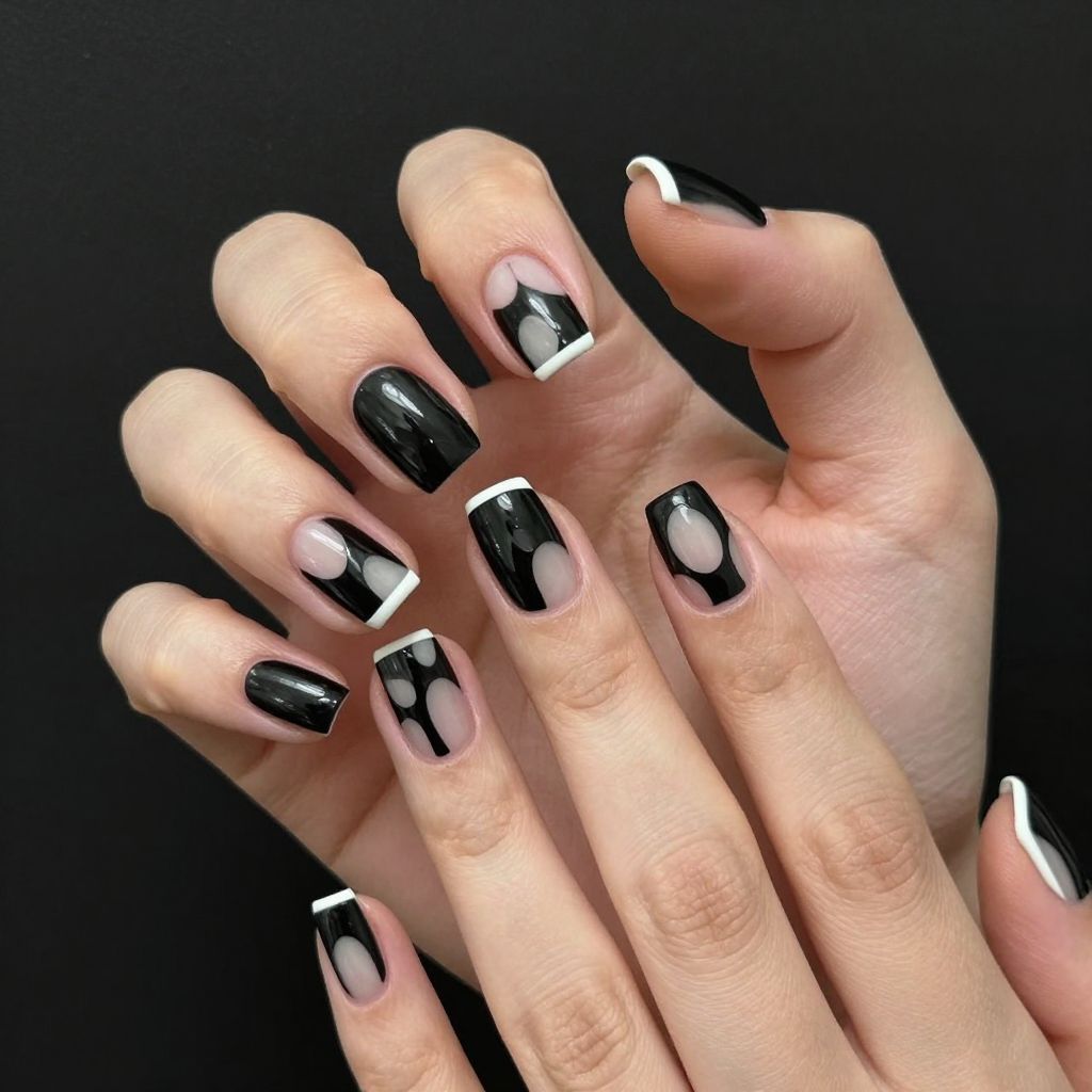 White Tip nail idea 11
