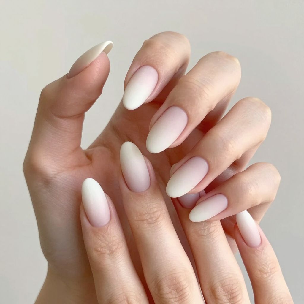 White Tip nail idea 3