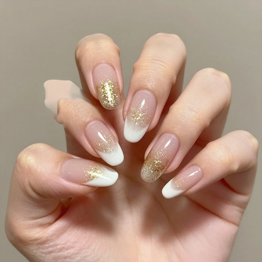 White Tip nail idea 6