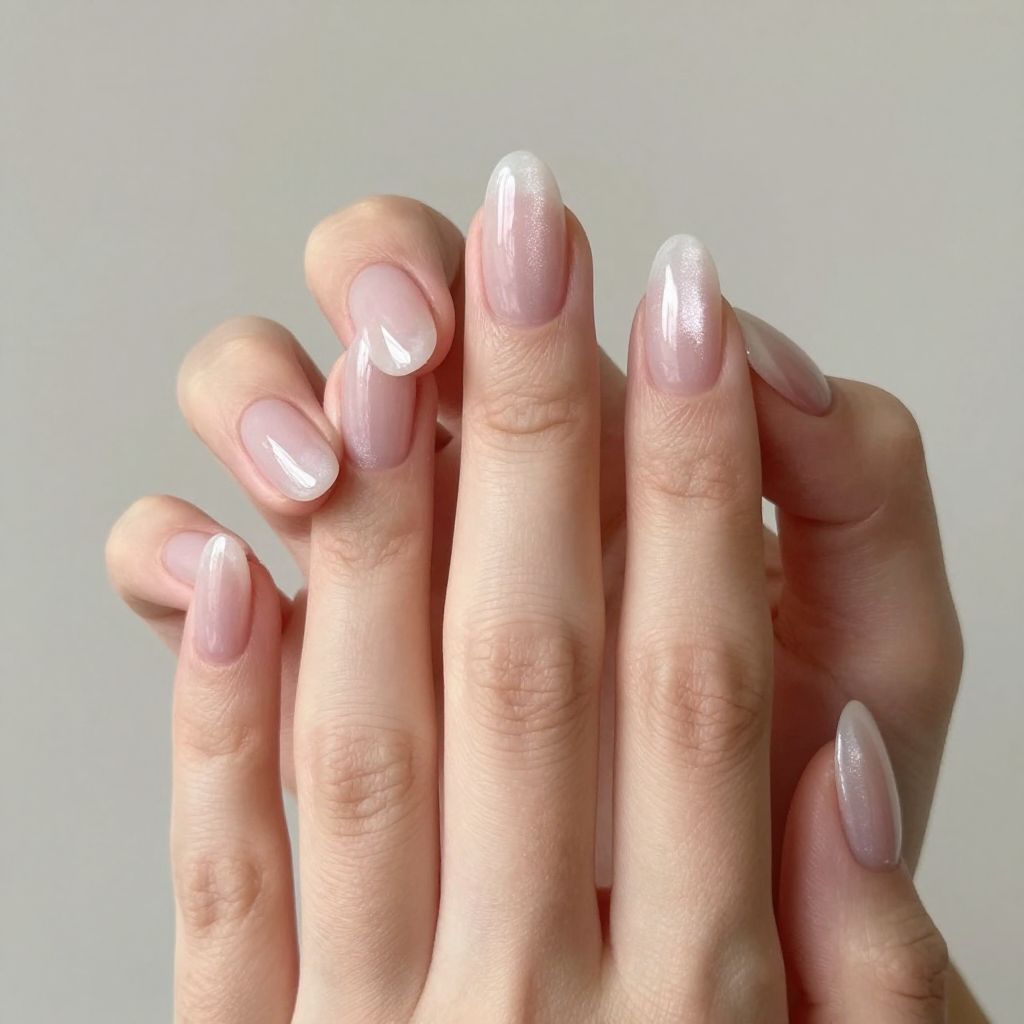 White Tip nail idea 8