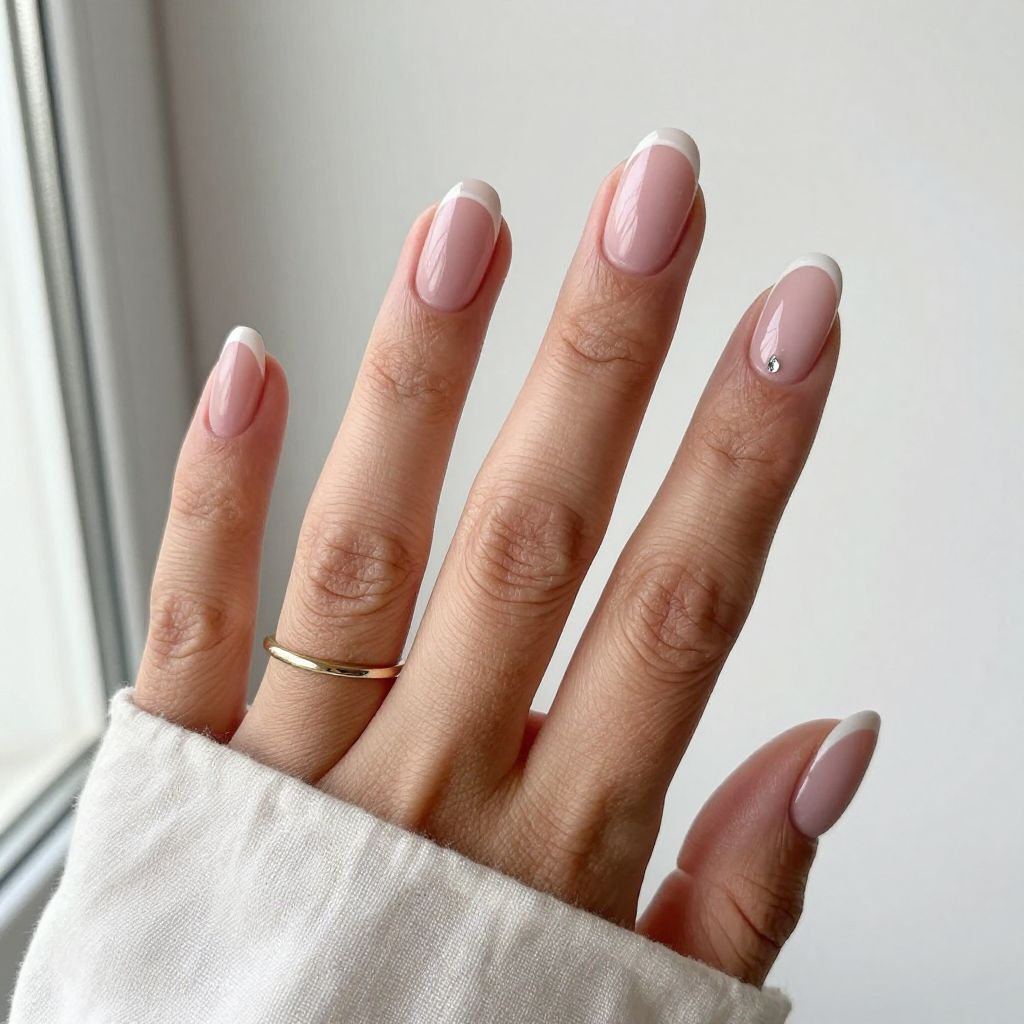 Classic Almond French Tips