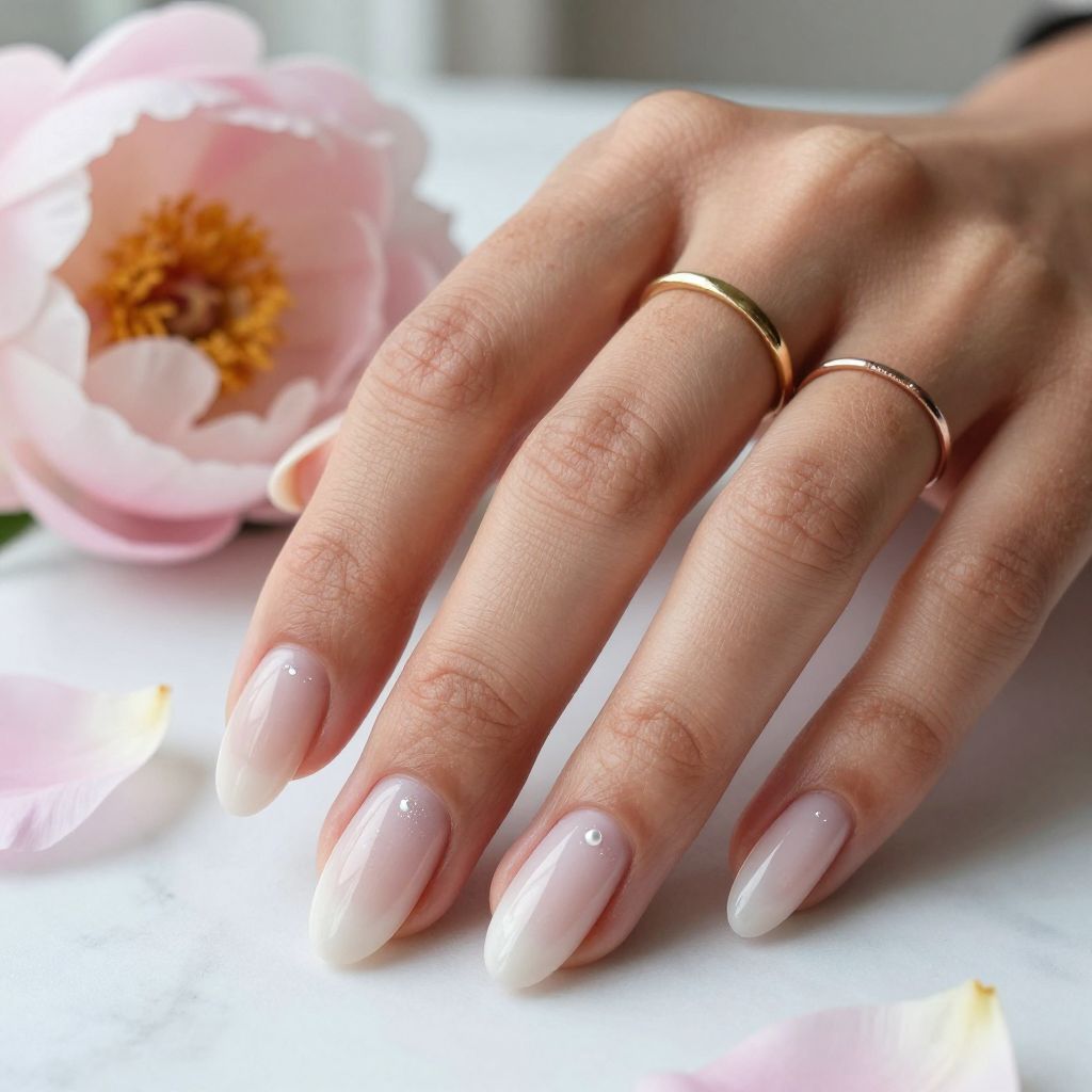 Milky Ombre White Tips