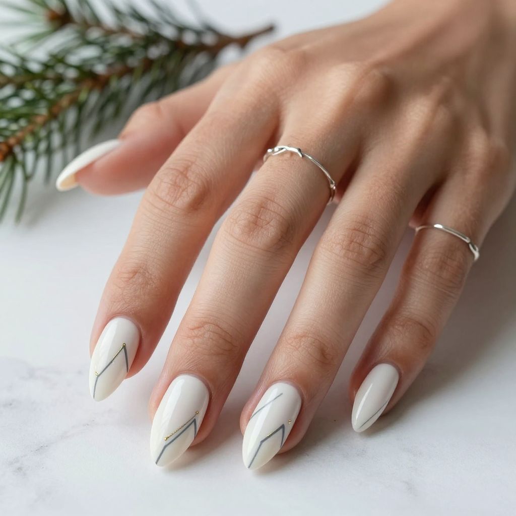 Snowy Peaks with Minimalist Lines