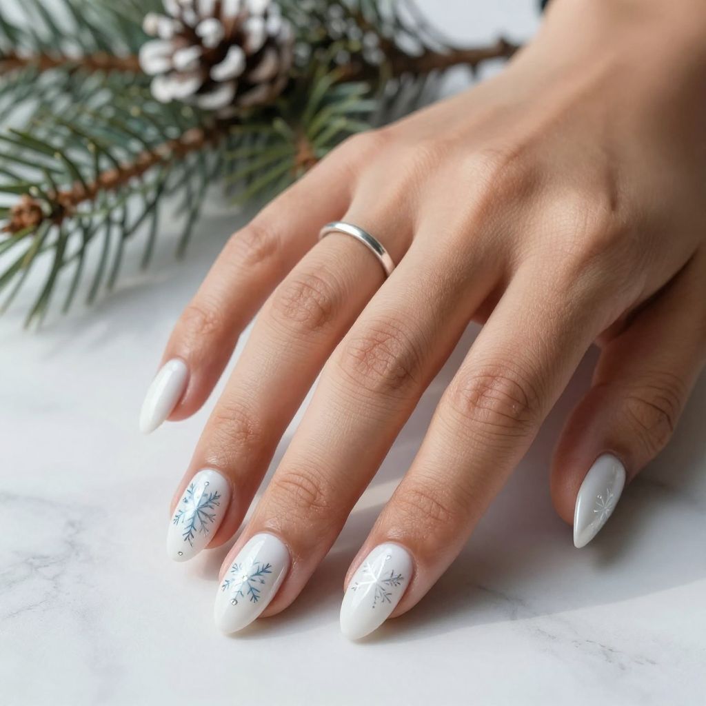 Delicate Snowflake Hand Painted Art