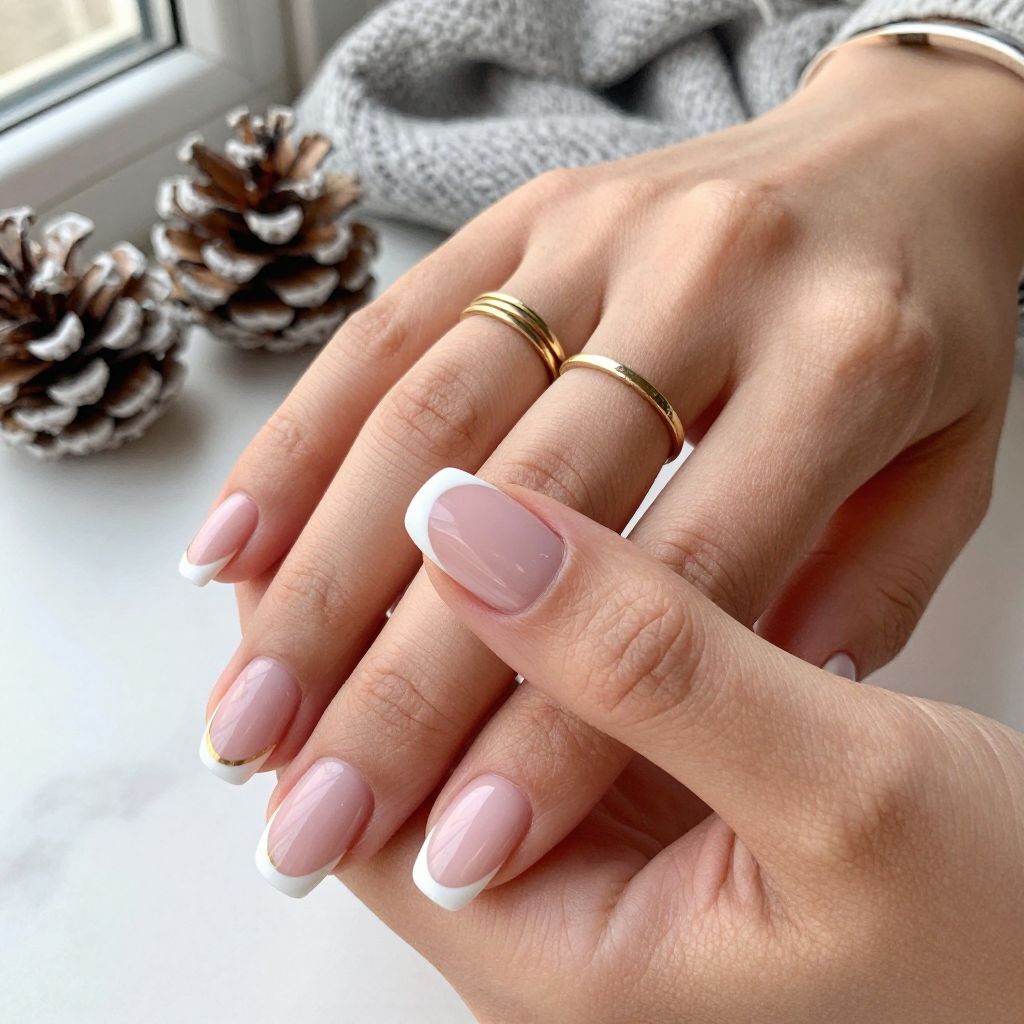 Minimalist White French Manicure