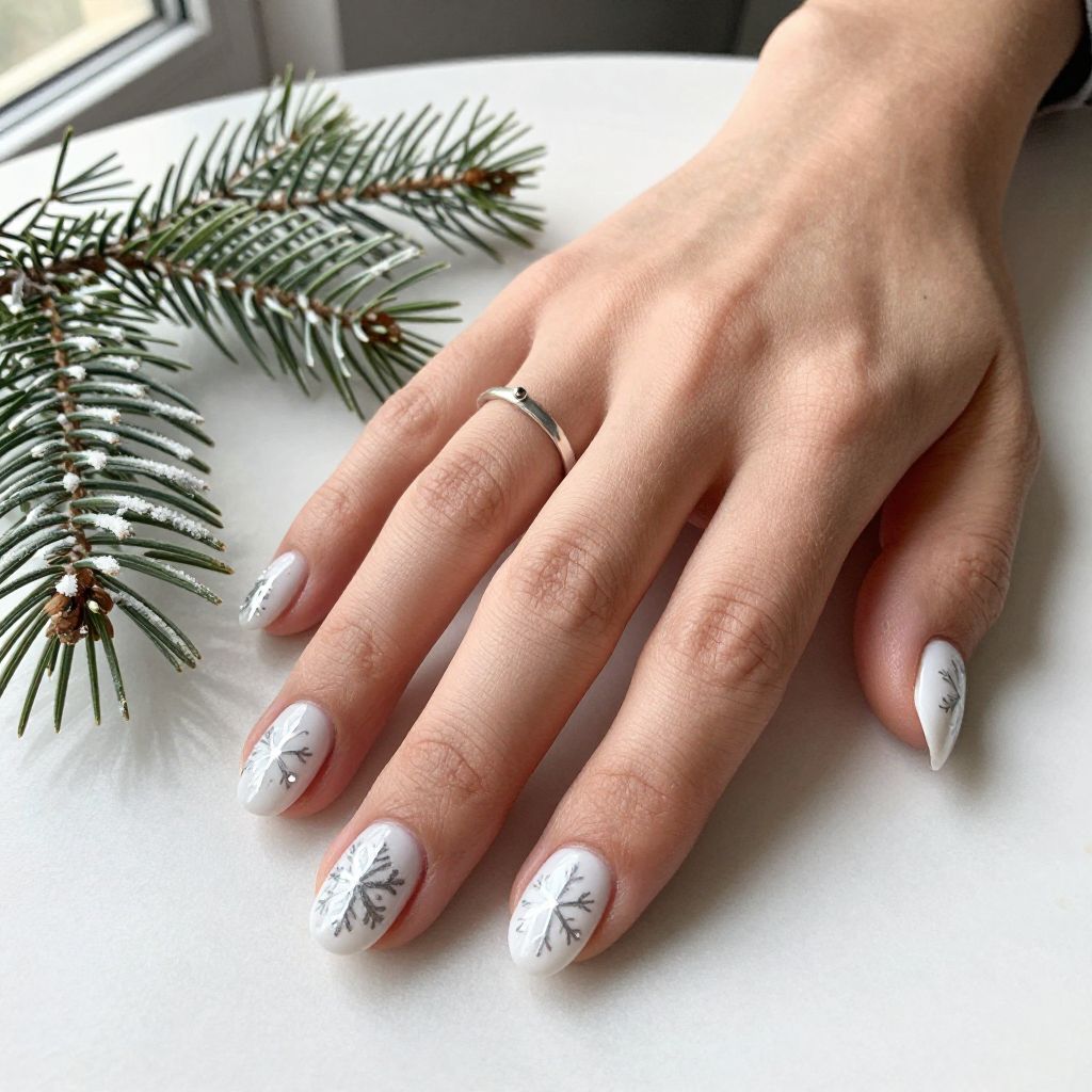 Winter Dip Nail Ideas 12