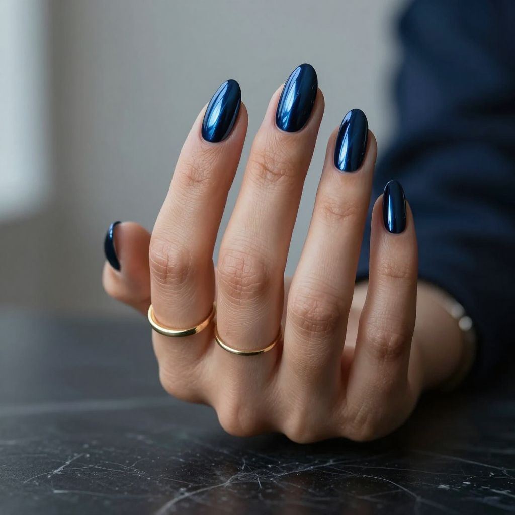 15 Best Navy Nail Inspo