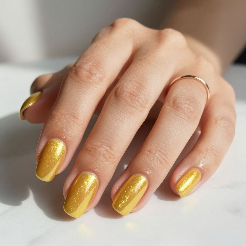 Chrome Yellow with Holographic Shimmer